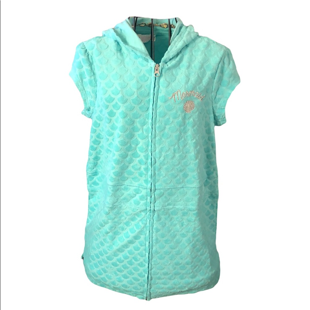 Justice Girls Mermaid Swim/Bath Hooded Cover-Up